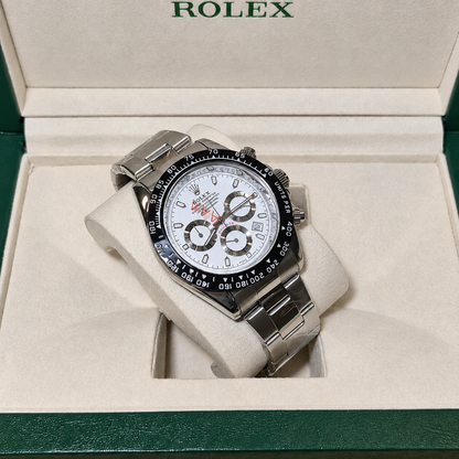 Rolex Daytona Plateado Blanco "Panda" Cronografos Funcionales