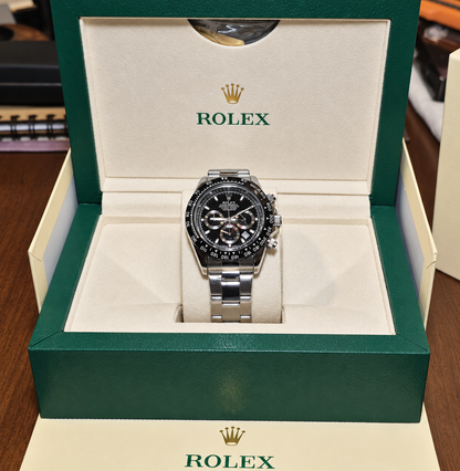 Rolex Daytona Plateado Negro Cronografos Funcionales