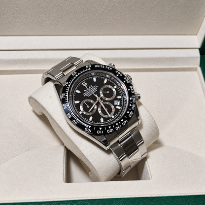 Rolex Daytona Plateado Negro Cronografos Funcionales