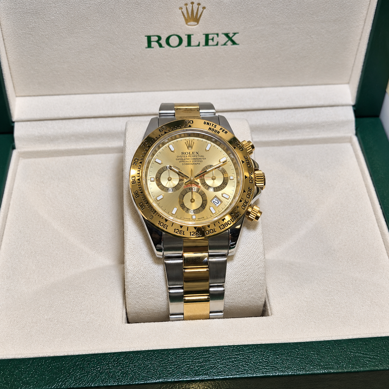 Rolex Daytona Bicolor Cara Dorado Cronógrafos Funcionales