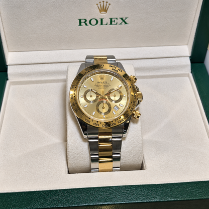 Rolex Daytona Bicolor Cara Dorado Cronógrafos Funcionales