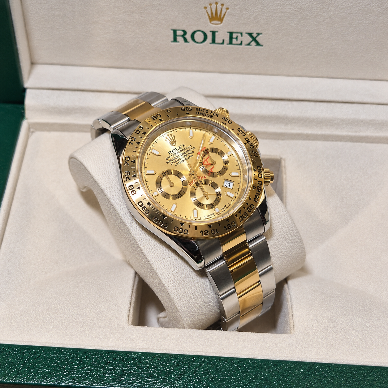 Rolex Daytona Bicolor Cara Dorado Cronógrafos Funcionales