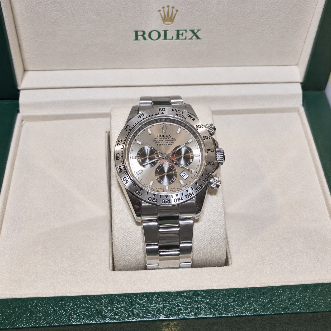 Rolex Daytona Full Silver Cronógrafos Funcionales