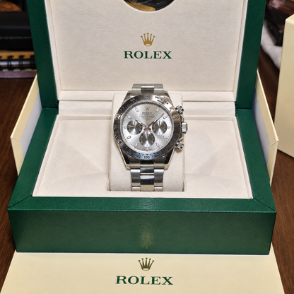 Rolex Daytona Full Silver Cronógrafos Funcionales
