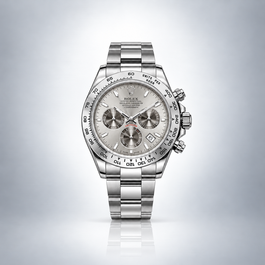 Rolex Daytona Full Silver Cronógrafos Funcionales