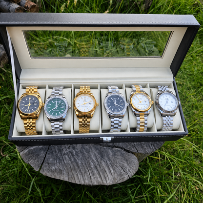 Combo Emprendedor Dubai Alta Gama Rolex AAA Maquinaria visible + 6 cajas individuales