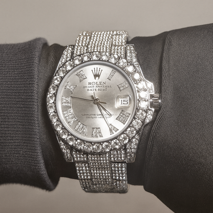 Rolex  DateJust Plateado Cubano