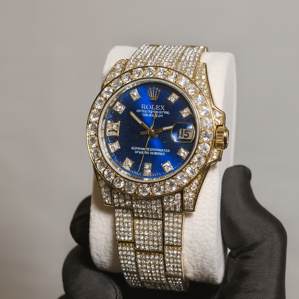 Rolex  DateJust Dorado Azul Cubano