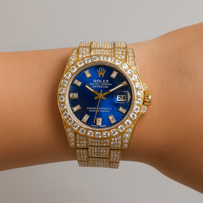 Rolex  DateJust Dorado Azul Cubano