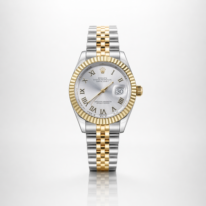 Rolex Semiautomatico Date Just Jubilee Imperial Plateado Romano