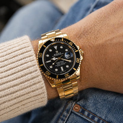 Rolex Semiautomatico Submariner Oyster Dorado - Negro