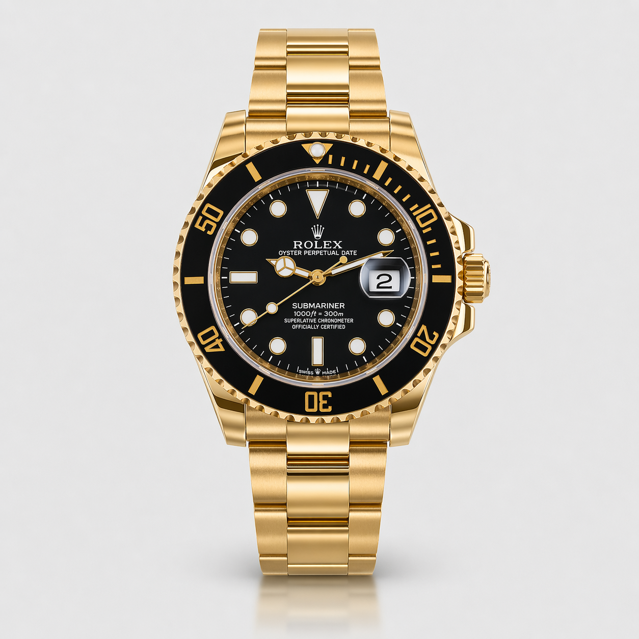Rolex Semiautomatico Submariner Oyster Dorado - Negro
