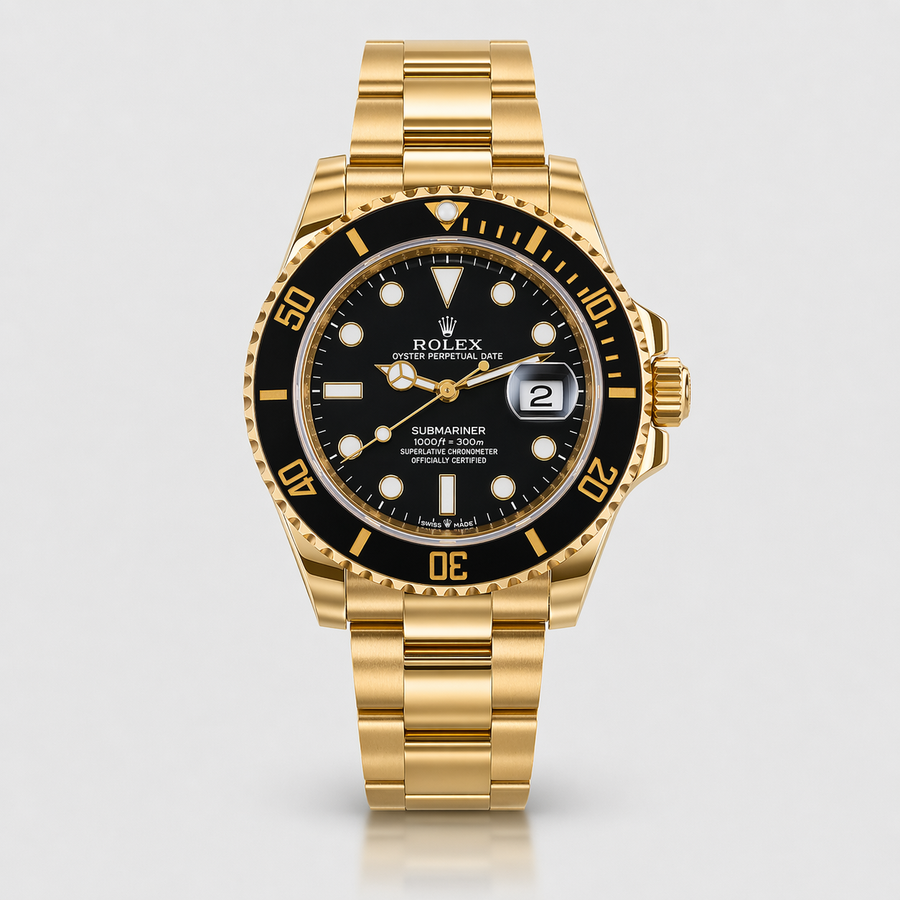 Rolex Semiautomatico Submariner Oyster Dorado - Negro