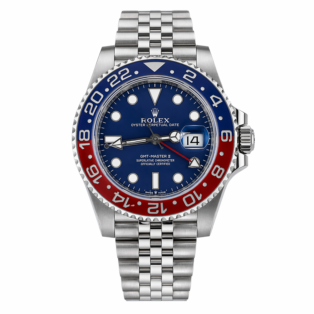 Rolex Semiautomatico Submariner GMT-Master II Pepsi Fondo Azul