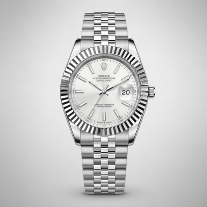 Rolex Semiautomatico Date Just Jubilee Plateado Barras