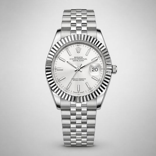 Rolex Semiautomatico Date Just Jubilee Plateado Barras