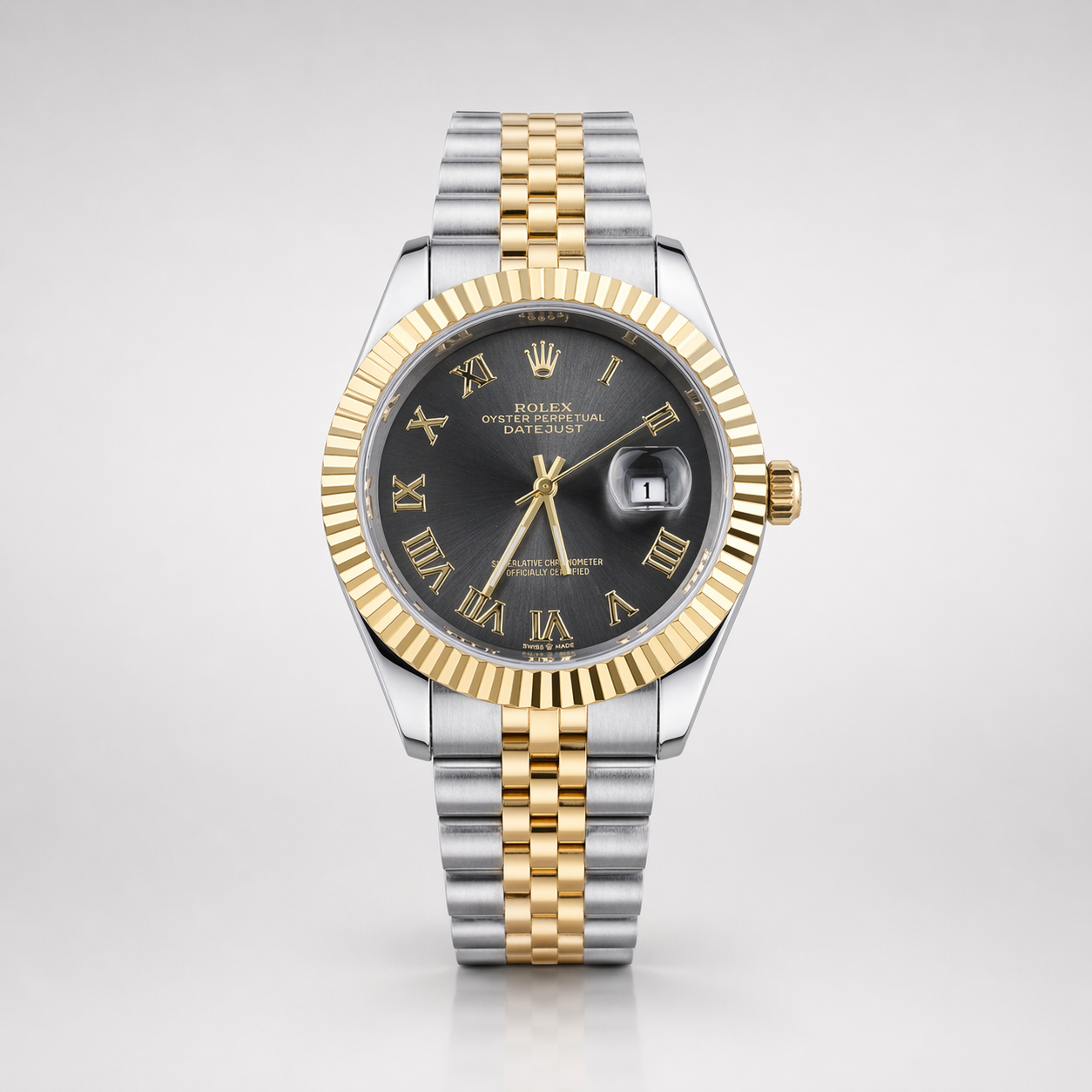 Rolex Semiautomatico Date Just Jubilee Imperial Gris Profundo