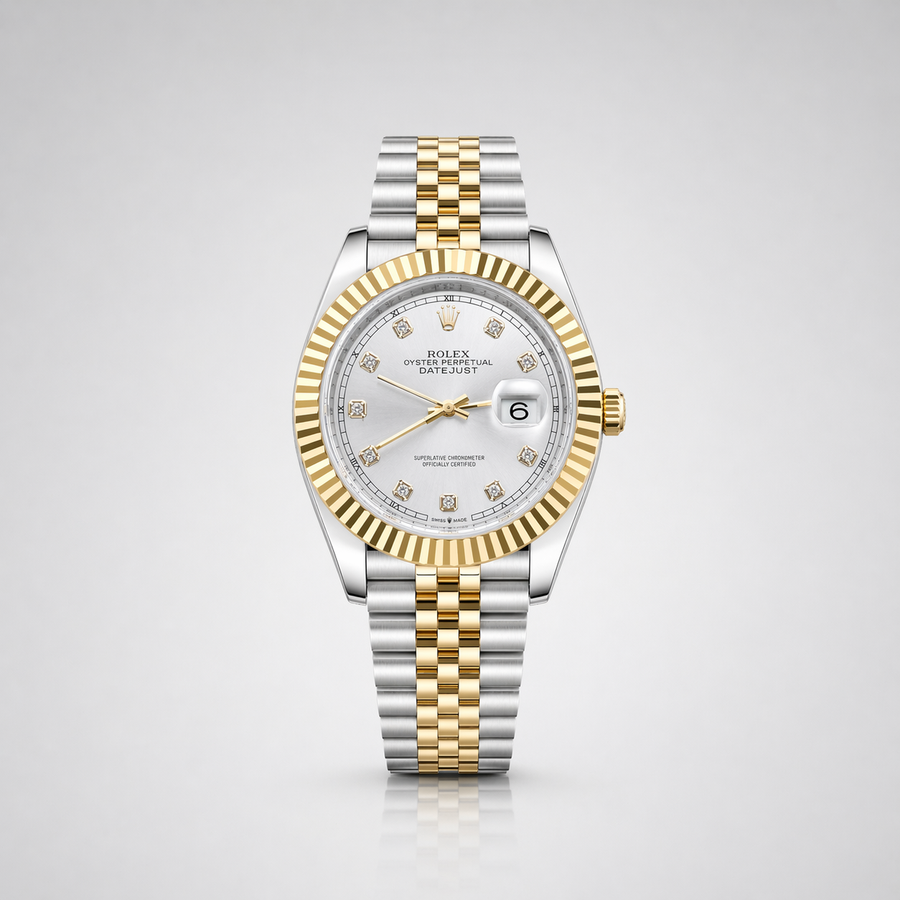 Rolex Semiautomatico Date Just Jubilee Imperial Blanco Zirconias