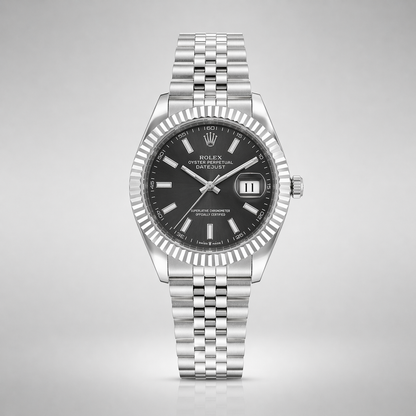 Rolex Semiautomatico Date Just Jubilee Plateado Gris Metalizado