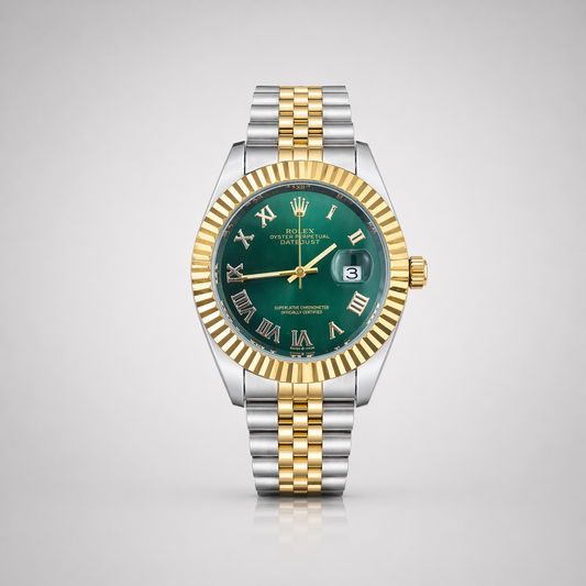 Rolex Semiautomatico Date Just Jubilee Imperial Verde Romano