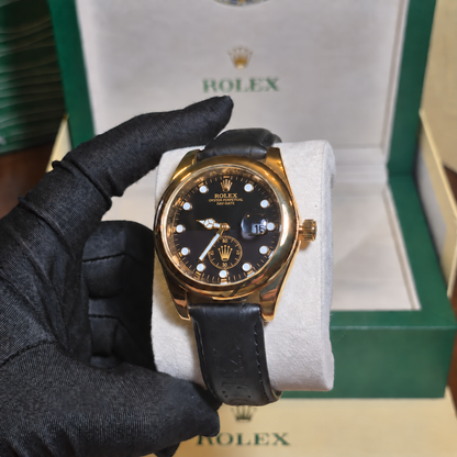 Rolex Oyster Perpetual All Black Bisel Gold