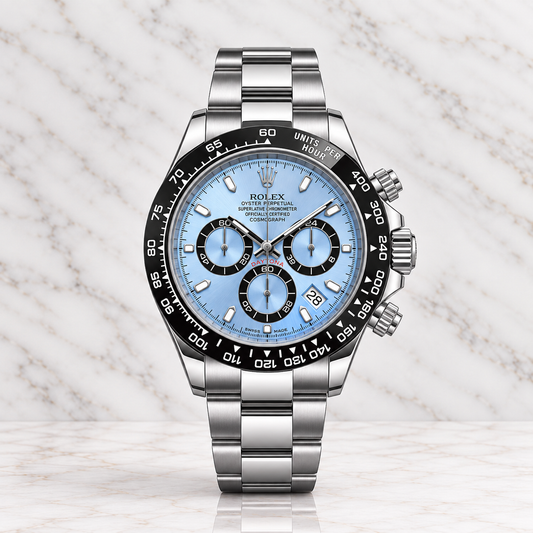 Rolex Daytona Semiautomático Tapa Transparente Full Silver Dial Tiffany