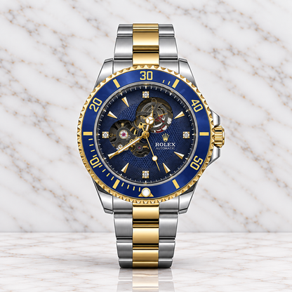 Rolex Submariner Automático Corazón Abierto Two Tone Dial Azul