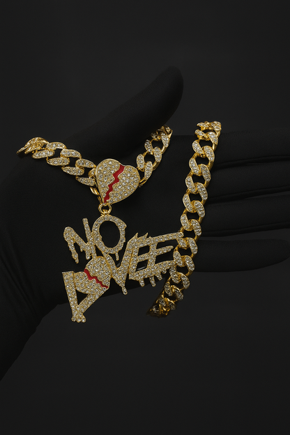 Cadena Cubana + Dije NO LOVE Premium