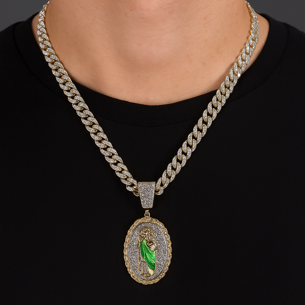 Collar Dorado + Dije San Judas