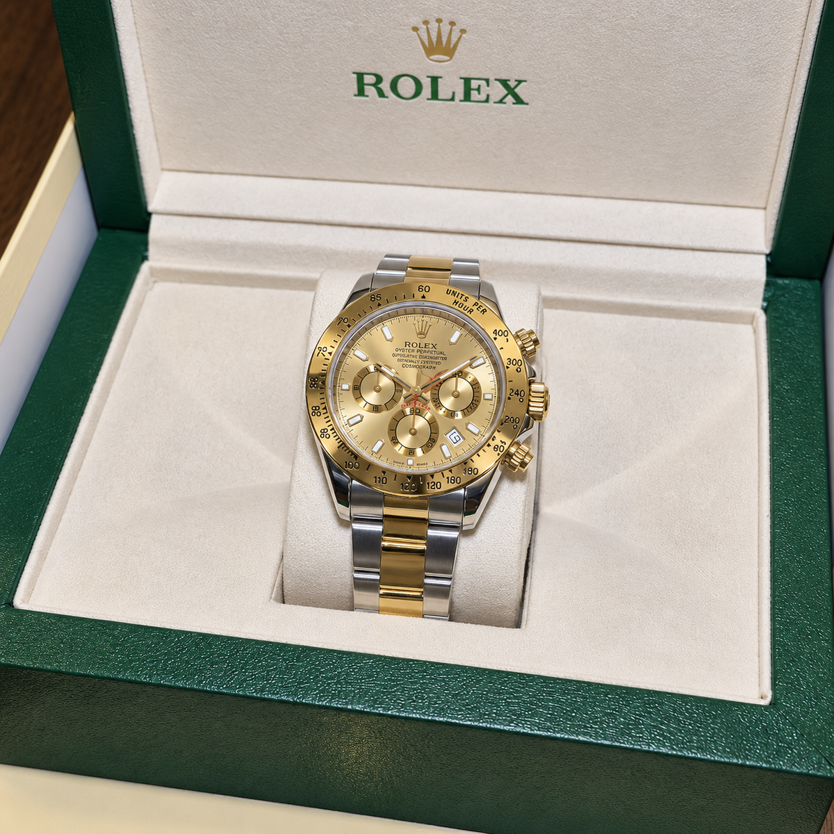 Rolex Daytona Bicolor Cara Dorado Cronógrafos Funcionales