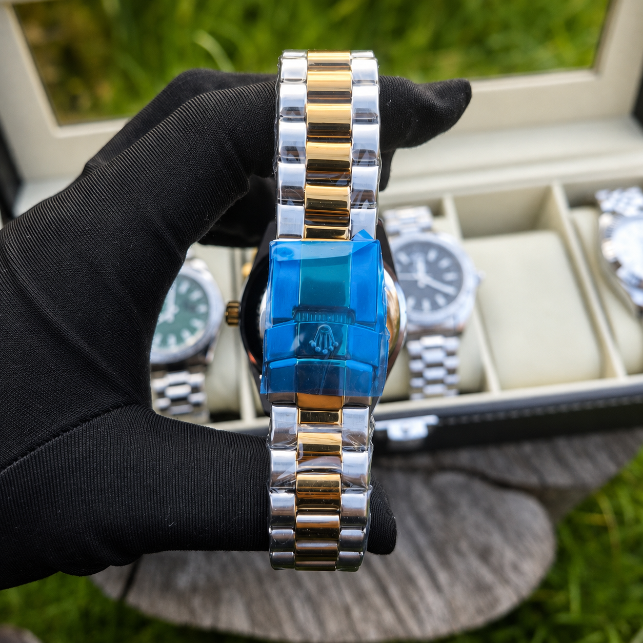 Combo Emprendedor Dubai Alta Gama Rolex AAA Maquinaria visible + 6 cajas individuales