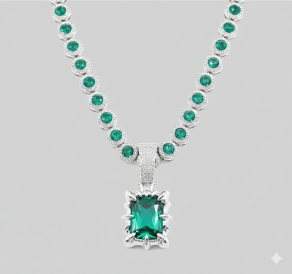 Cadena Cubana Perlas + Dije Premium Perla De Lujo