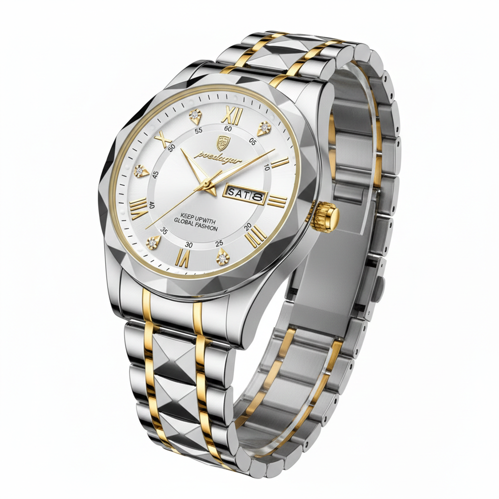 Reloj Poedagar De Lujo Doble Calendario