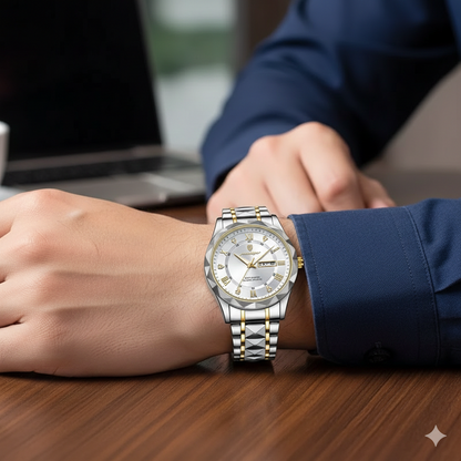 Reloj Poedagar De Lujo Doble Calendario