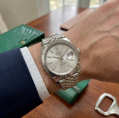 Rolex Semiautomatico Date Just Jubilee Plateado Barras