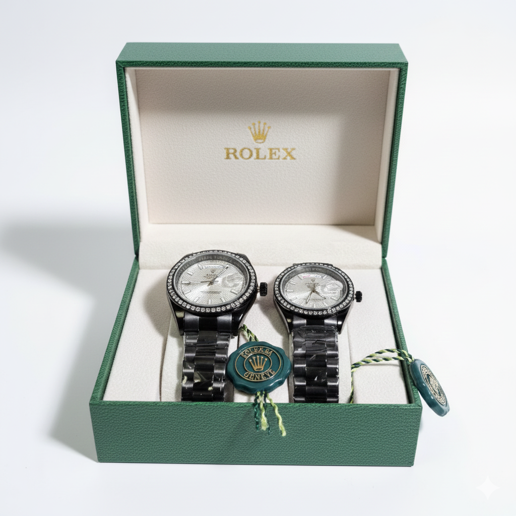 Relojes Rolex Pareja Premium + Caja De Lujo Contra marcada GRATIS