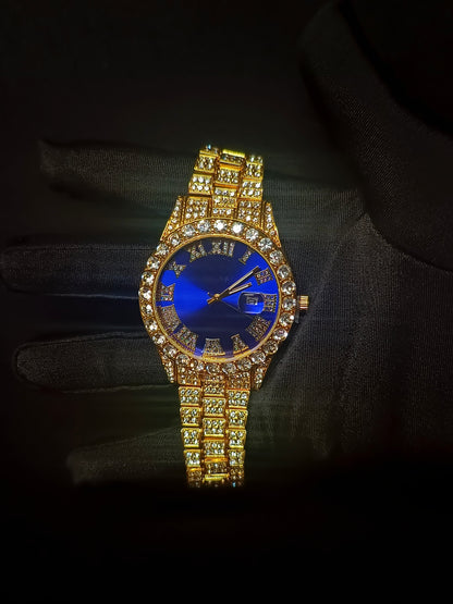 Reloj (Dorado-Azul)