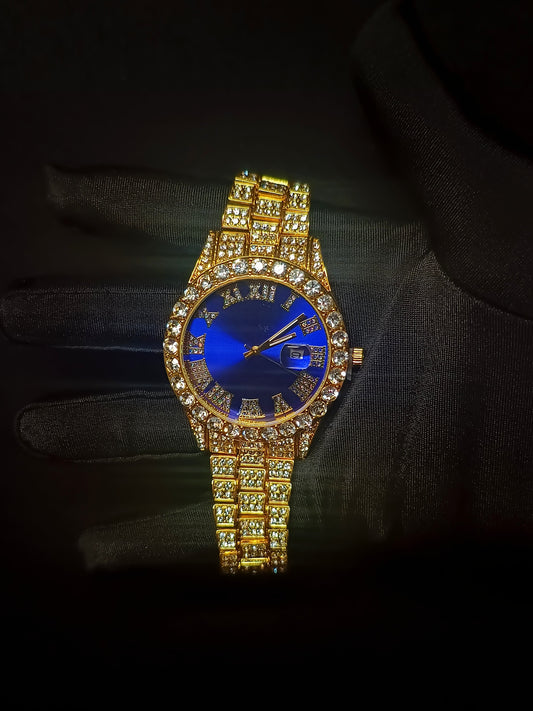 Reloj (Dorado-Azul)