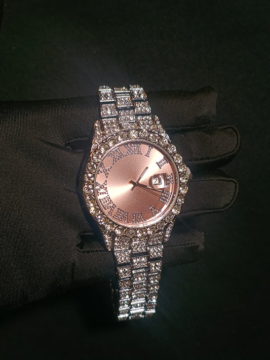 Reloj (Plateado/Rosado)