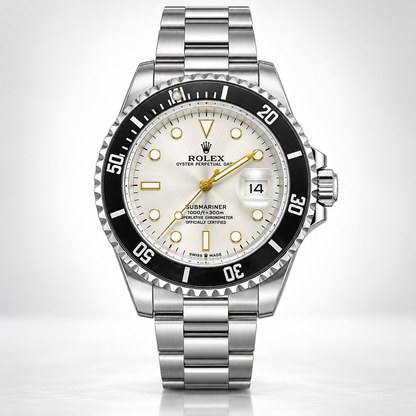 Rolex Semiautomatico Submariner Oyster Plateado Blanco