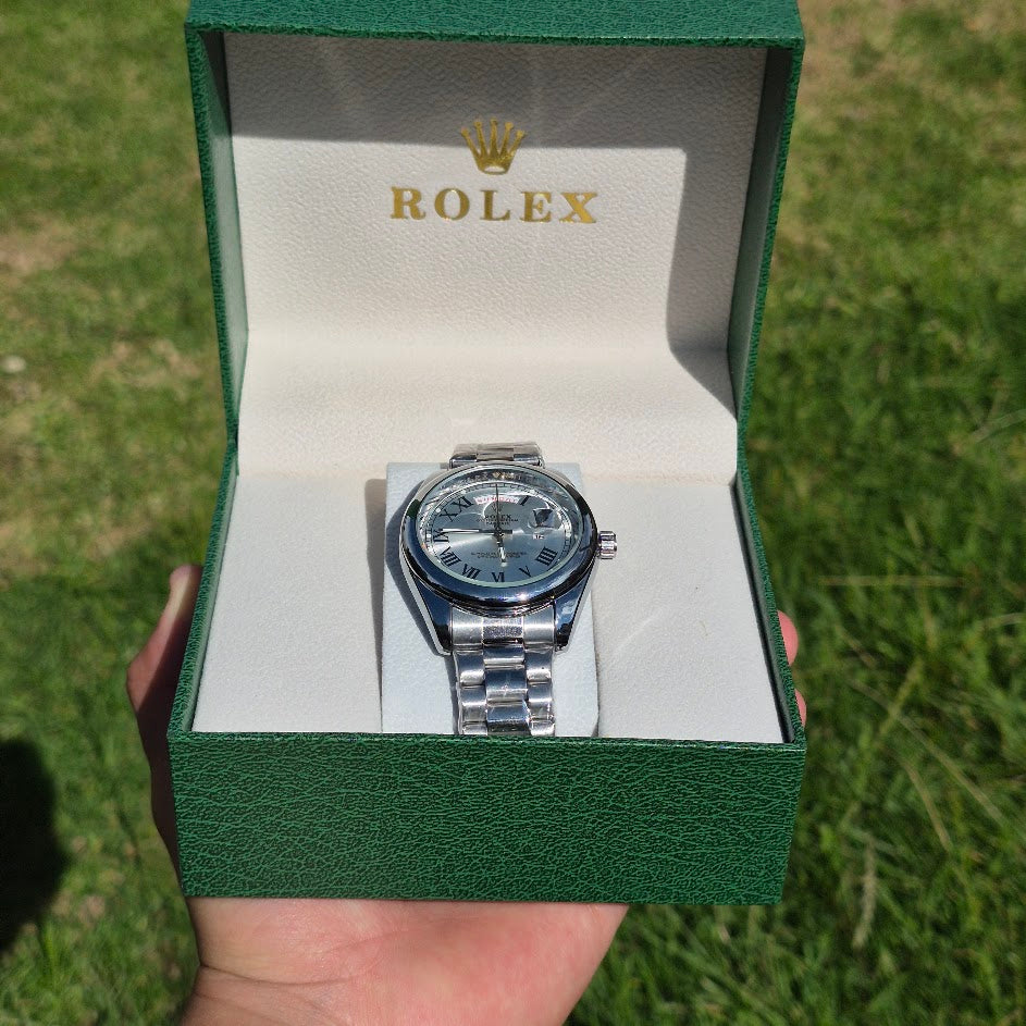 Rolex SemiAutomatico Date day Oyster  (P/B) + Cofre De Lujo GRATIS