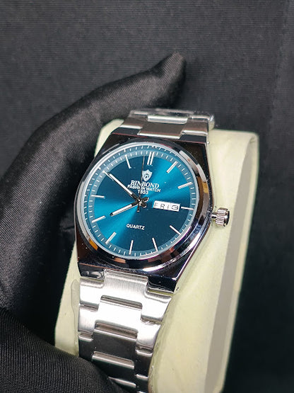 Reloj BINBOND Plateado-Azul