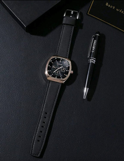 Reloj CARYINO Negro+ Boligrafo + Estuche GRATIS