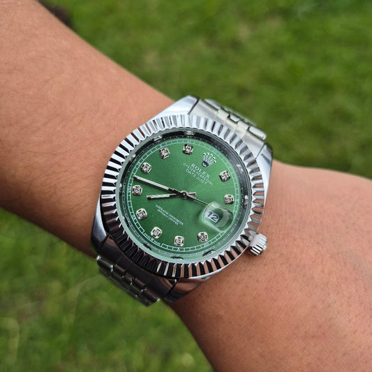 Rolex Date Just Presidencial Fondo Verde Oliva