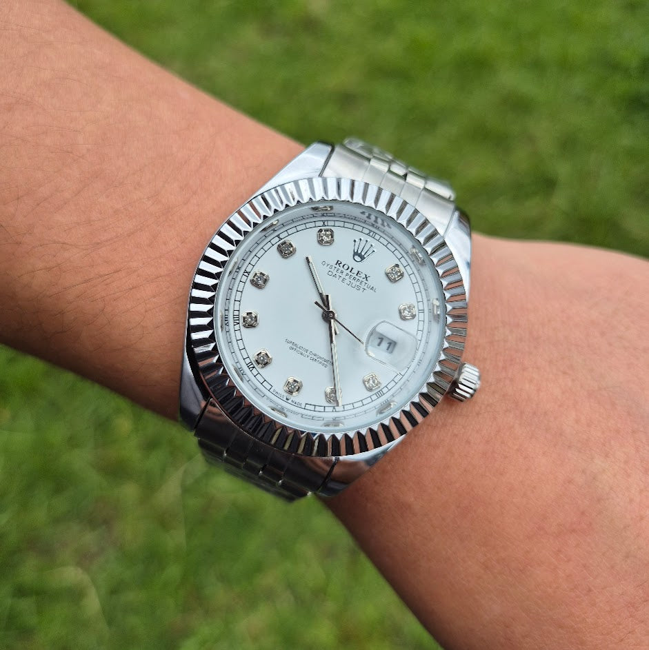 Rolex Date Just Jubilee Fondo Blanco