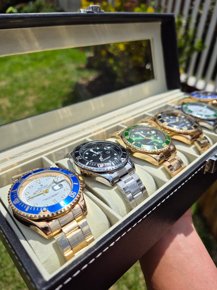 Combo Emprendedor Paris- 6 Relojes Rolex Submariner + Relojera 6 puestos GRATIS