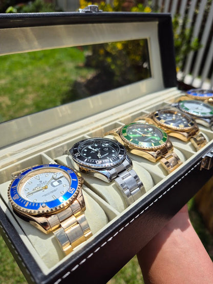 Combo Emprendedor Paris- 6 Relojes Rolex Submariner + Relojera 6 puestos GRATIS