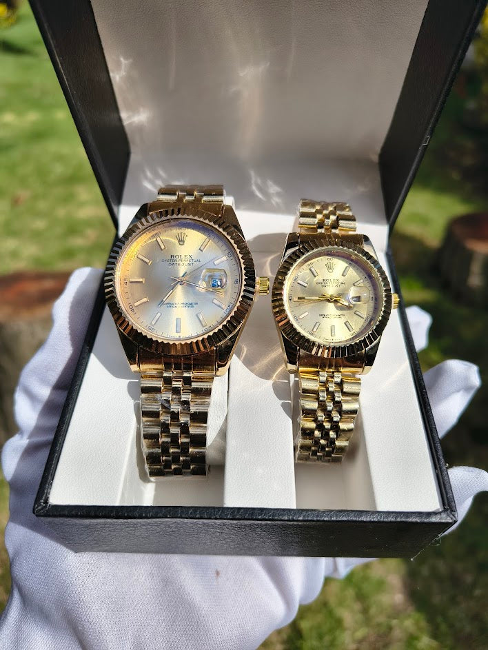 Relojes Rolex Pareja Precidencial + Caja De Lujo GRATIS