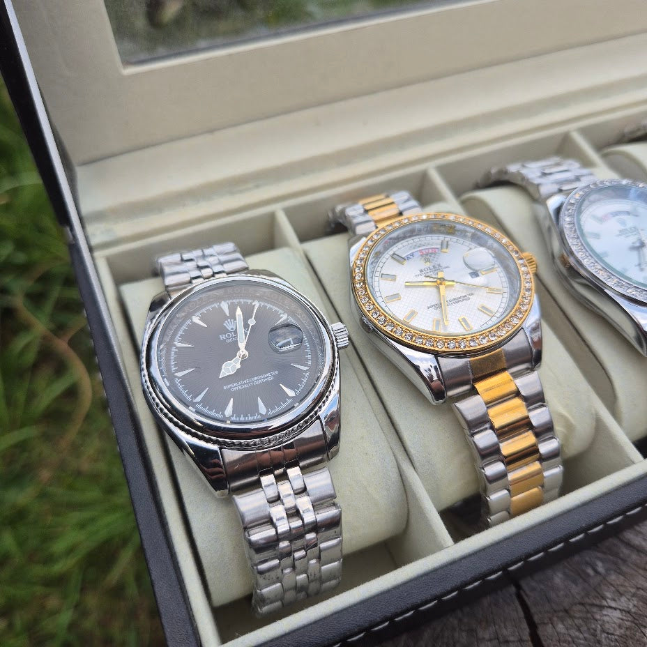 Combo Emprendedor Marsella Alta Gama Rolex AAA Maquinaria visible + 6 cajas individuales