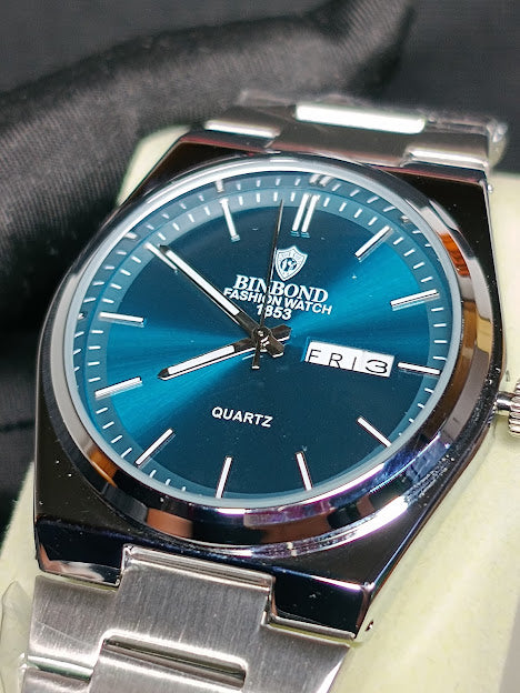 Reloj BINBOND Plateado-Azul